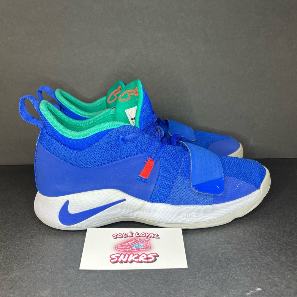 Nike PG‎ 2.5 Racer Blue Paul George Fortnite Basketball Youth Sz 5.5y BQ9457-401